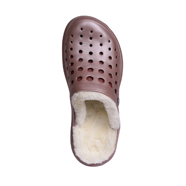 Cozy Lined Clog - Metallic Rose Gold / Natural – Joybees Footwear