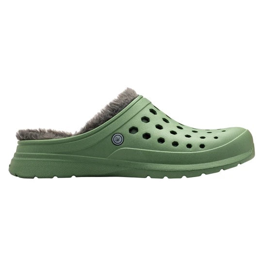 Cozy Lined Clog - Sage/Charcoal – Joybees Footwear Canada